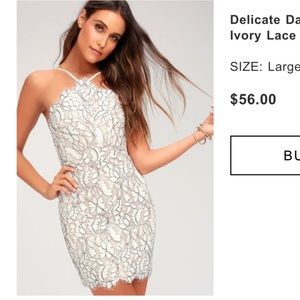 Beige and ivory lace dress